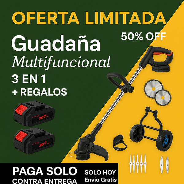 Guadaña Recargable TurboBlade™ [2 BATERÍAS EXTRA + REGALOS 💥]