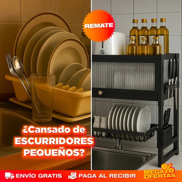 Escurridor De Platos Con Almacenamiento - ULTIMAS UNIDADES EN STOCK 🚨