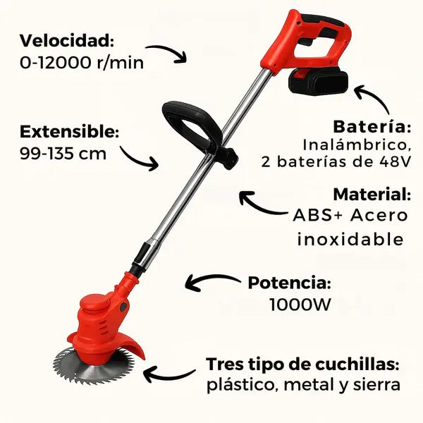 Guadaña Recargable TurboBlade™ [2 BATERÍAS EXTRA + REGALOS 💥]